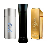 Special Offer 3 Perfumes - 212 Men NYC, Paco Rabanne One Milion and Armani Code Homme 100ml