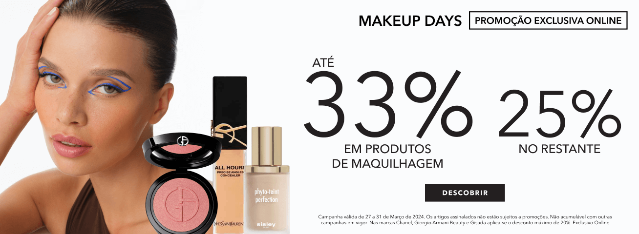 Makeup Days — até 33% em produtos de maquilhagem